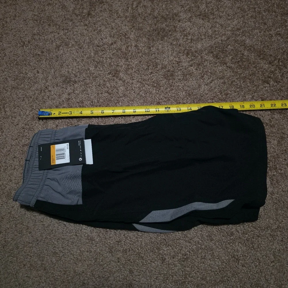 Nike Water Repel Black Lined Swim‎ Drawstring Shorts Mens Size Small Brand New
